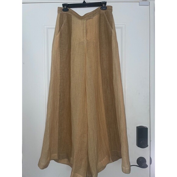 Lisa Marie Fernandez Wide Leg Gauze Linen Blend Pants size 3/M NWT - Picture 8 of 14